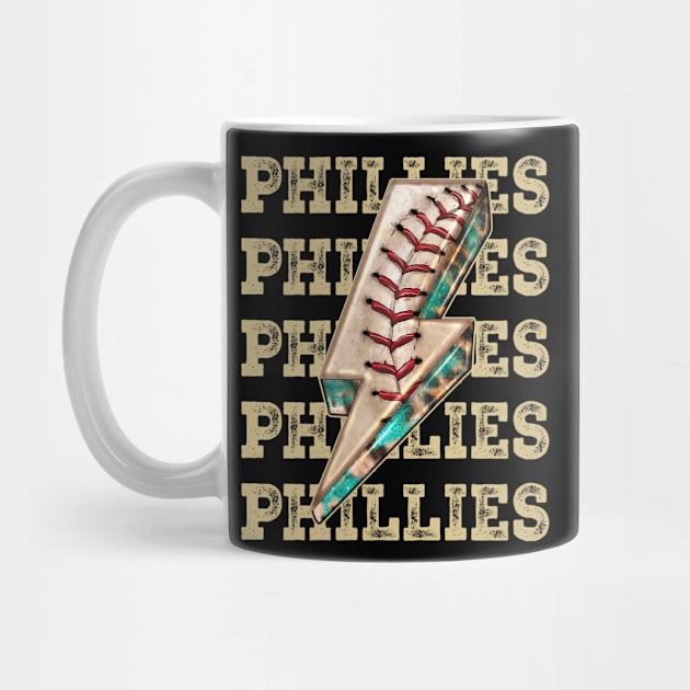 Aesthetic Design Phillies Gifts Vintage Styles Baseball by QuickMart